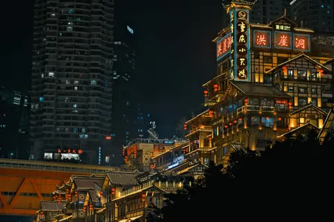 Shanghai Night 4K Wallpaper · city · 3840×2560