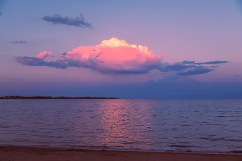 ヤシの浜辺の夕日 4K壁紙 · nature · 3840×2560