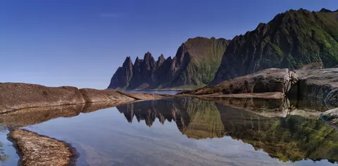 Norwegischer Fjord 4K Hintergrundbild · nature · 3840×1886