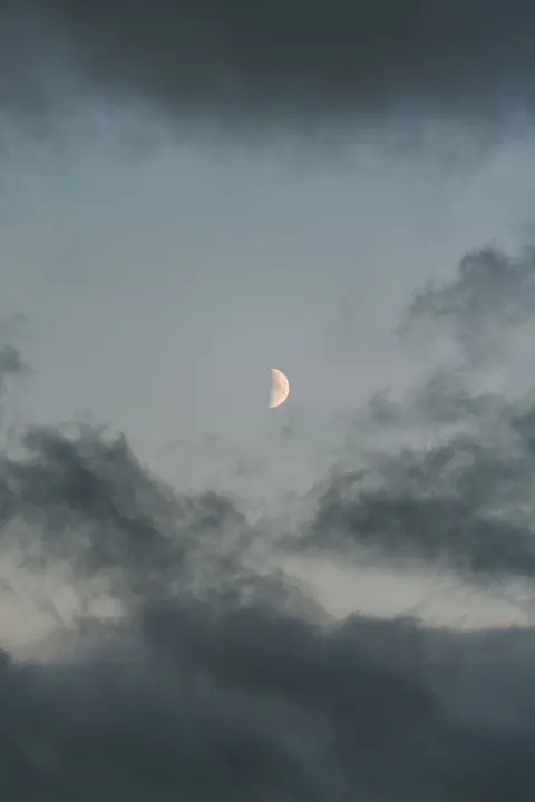 Crescent Moon Phone Wallpaper · moon · 1440×2159