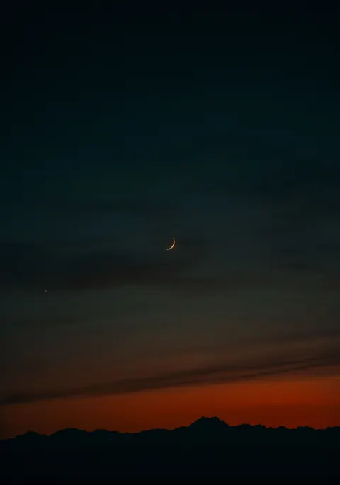 Crescent Moon Phone Wallpaper · moon · 1440×2055