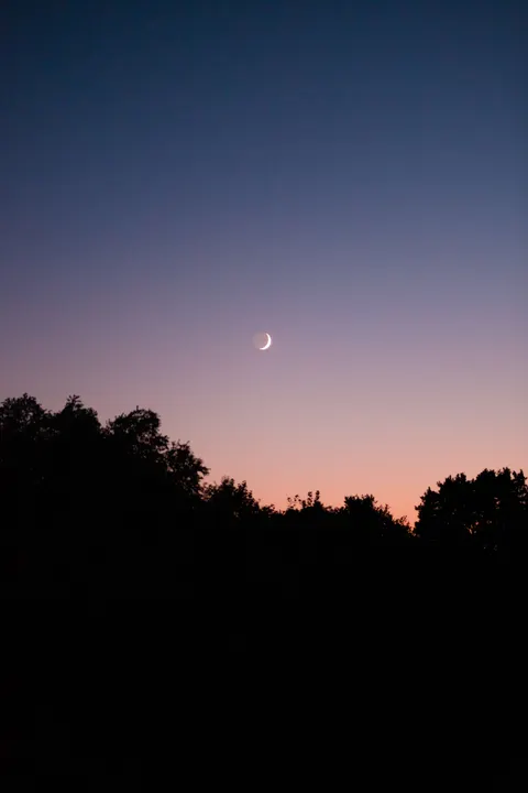 Crescent Moon Phone Wallpaper · moon · 1440×2160