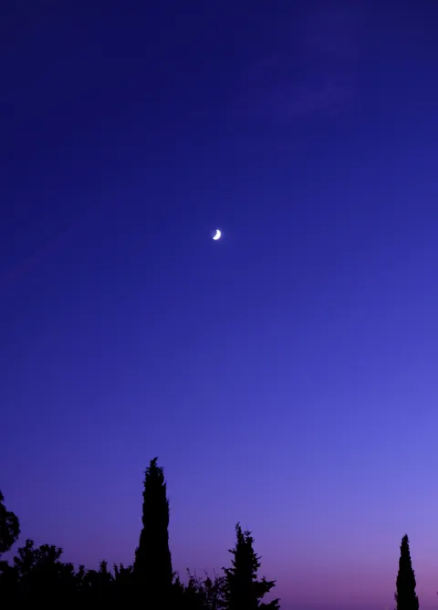 Crescent Moon Phone Wallpaper · moon · 1440×2004
