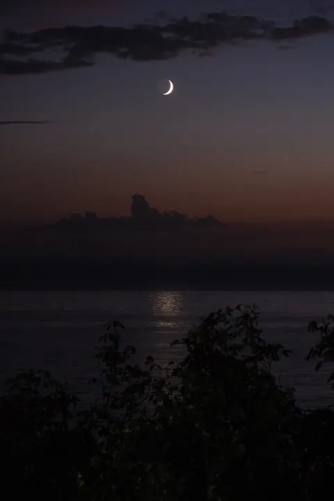 Crescent Moon Phone Wallpaper · moon · 1440×2160