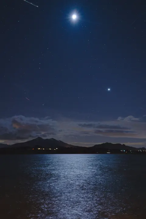 Moonlight Water Phone Wallpaper · moon · 1440×2164