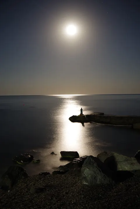 Moonlight Water Phone Wallpaper · moon · 1440×2158