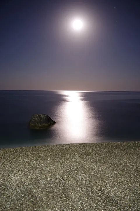 Moonlight Water Phone Wallpaper · moon · 1440×2158