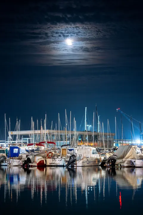Moonlight Water Phone Wallpaper · moon · 1440×2160