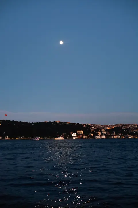 Moonlight Water Phone Wallpaper · moon · 1440×2160