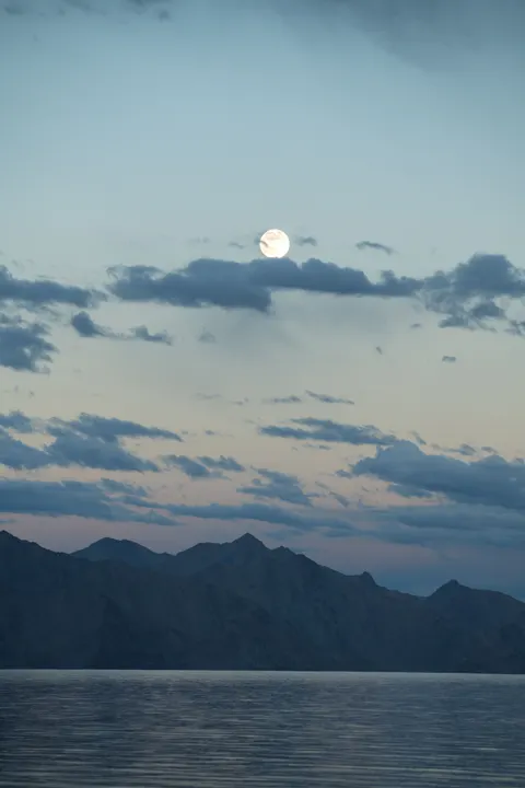 نور ماه روی آب والپیپر موبایل · moon · 1440×2159