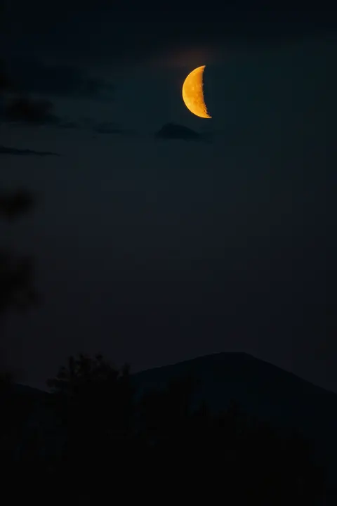 Crescent Moon Phone Wallpaper · moon · 1440×2160