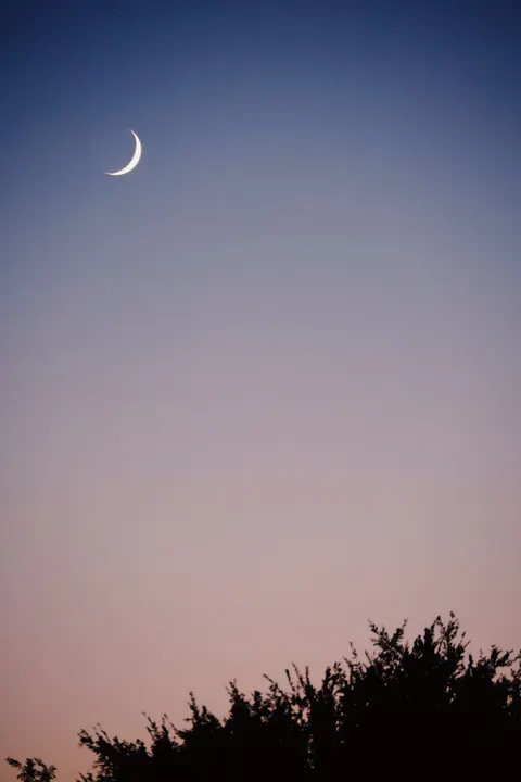 Crescent Moon Phone Wallpaper · moon · 1440×2160
