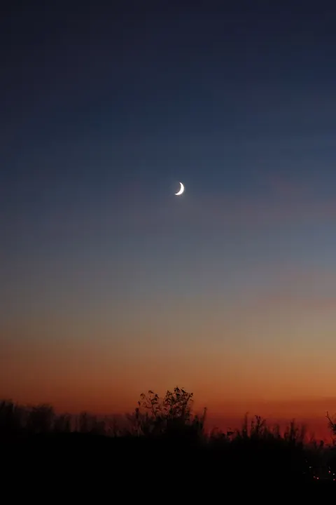 Crescent Moon Phone Wallpaper · moon · 1440×2160