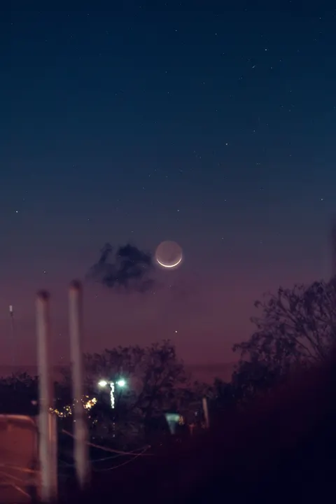 Crescent Moon Phone Wallpaper · moon · 1440×2160
