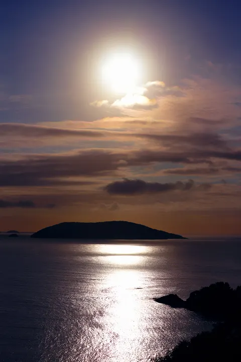 Moonlight Water Phone Wallpaper · moon · 1440×2160