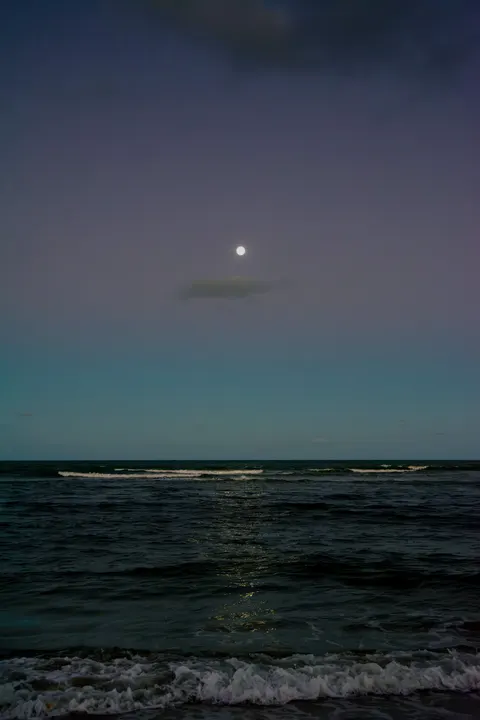 Moonlight Water Phone Wallpaper · moon · 1440×2160