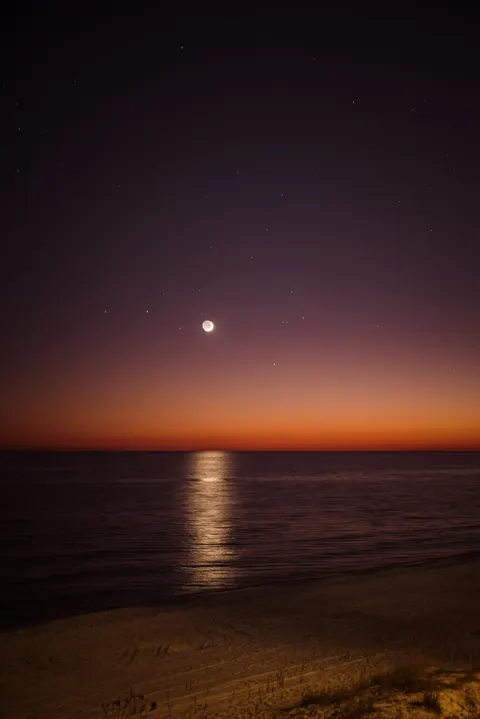 Moonlight Water Phone Wallpaper · moon · 1440×2157