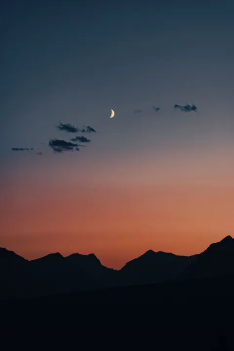 Crescent Moon Phone Wallpaper · moon · 1440×2160