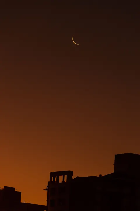 Crescent Moon Phone Wallpaper · moon · 1440×2166