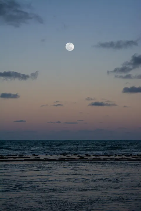 Moonlight Water Phone Wallpaper · moon · 1440×2160