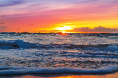 Sfondo Tramonto sull'oceano 4K · ocean · 3840×2561