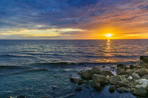 Sfondo Tramonto sull'oceano 4K · ocean · 3840×2560