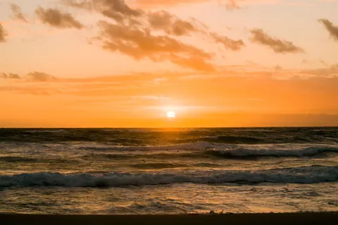 Okyanusta Gün Batımı 4K Duvar Kağıdı · ocean · 3840×2560