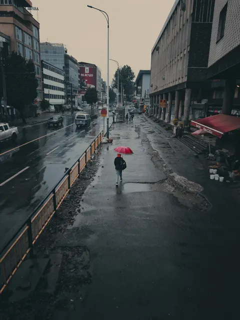 Rain Street Phone Wallpaper · rain · 1440×1920