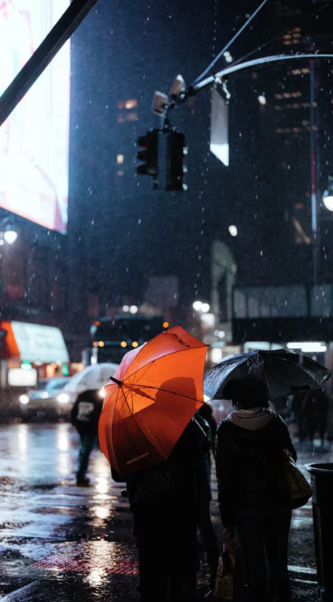 Strada sotto la Pioggia Notturna Sfondo per Telefono · rain · 1440×2603