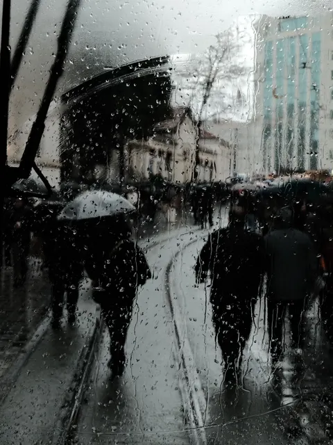 Rain Street Phone Wallpaper · rain · 1440×1919