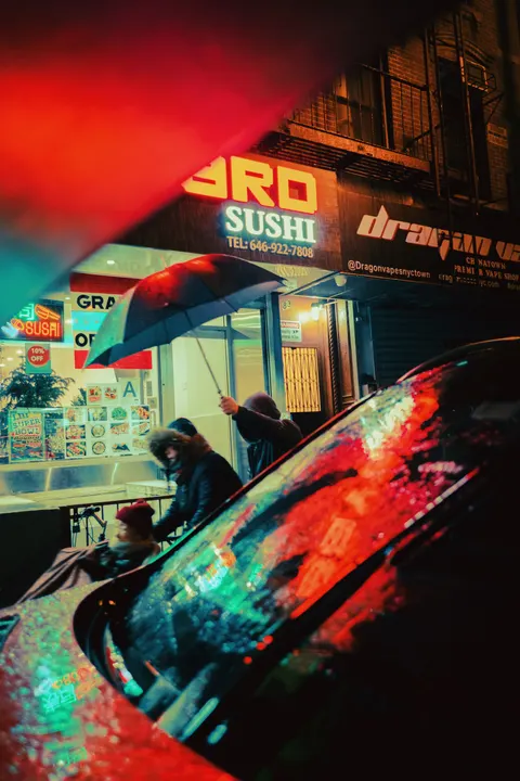 Rain Street Phone Wallpaper · rain · 1440×2160
