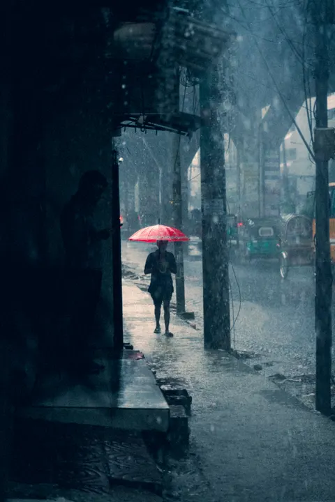 Rain Street Phone Wallpaper · rain · 1440×2159