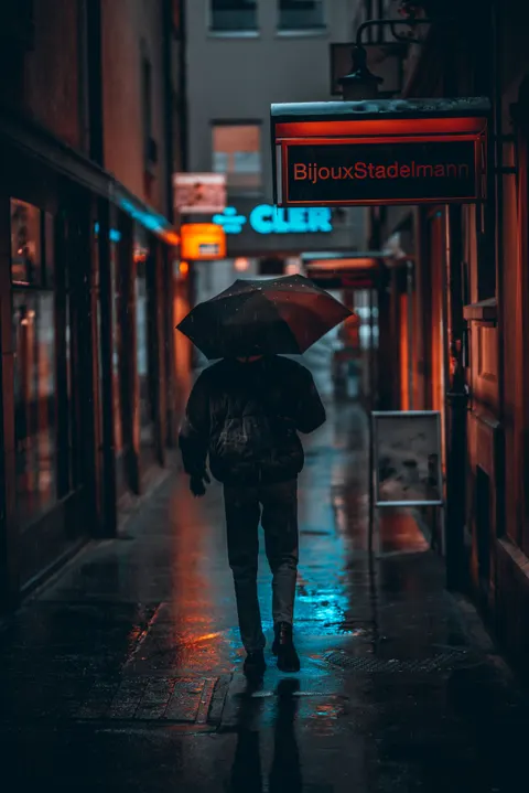 Rain Street Phone Wallpaper · rain · 1440×2159
