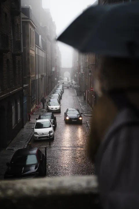 Rain Street Phone Wallpaper · rain · 1440×2160