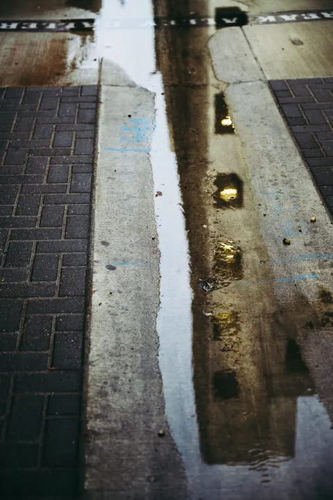 Rain Puddle Phone Wallpaper · rain · 1440×2164