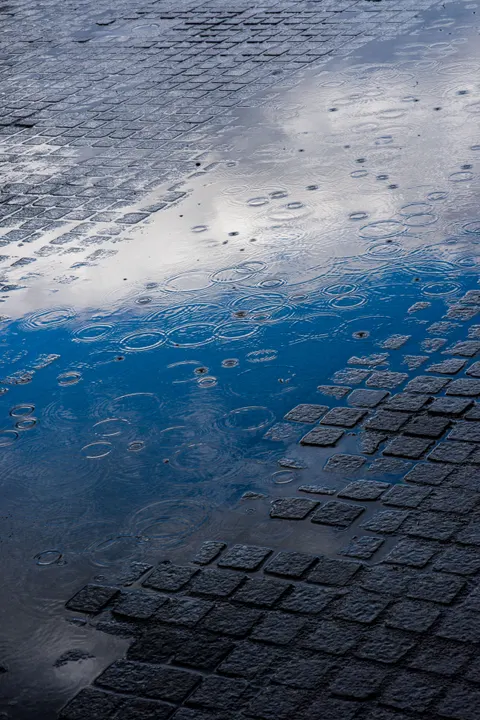 Rain Puddle Phone Wallpaper · rain · 1440×2158