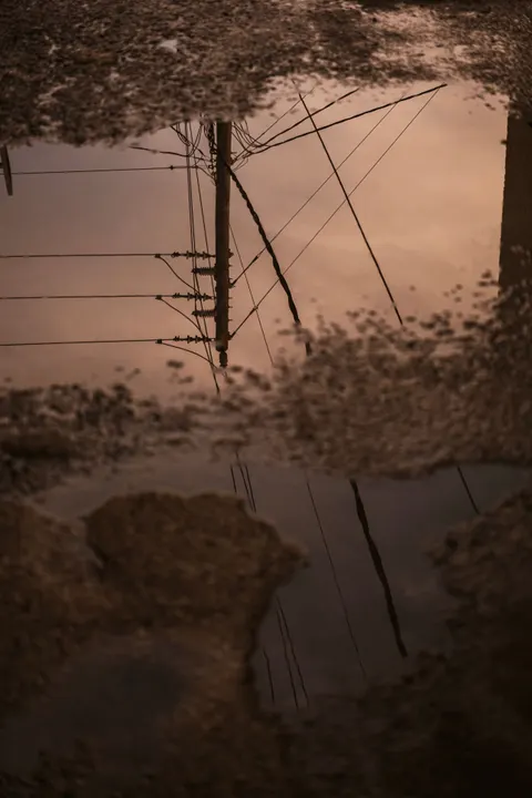 Rain Puddle Phone Wallpaper · rain · 1440×2160
