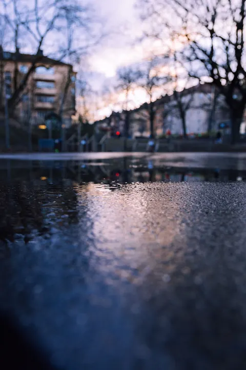 Rain Puddle Phone Wallpaper · rain · 1440×2160