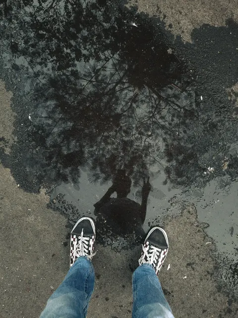 Rain Puddle Phone Wallpaper · rain · 1440×1920