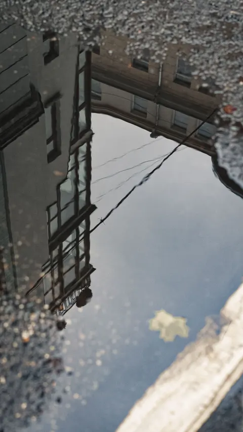 Rain Puddle Phone Wallpaper · rain · 1440×2562