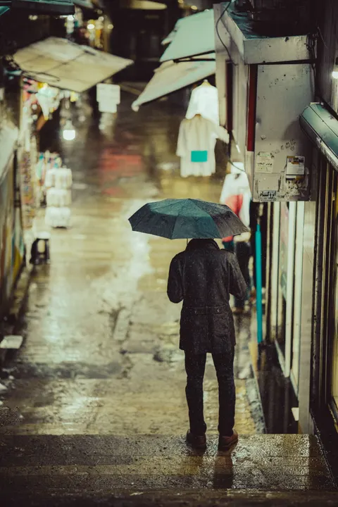 Rain Street Phone Wallpaper · rain · 1440×2160