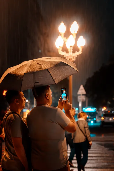 Rain Street Phone Wallpaper · rain · 1440×2160