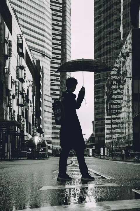 Rain Street Phone Wallpaper · rain · 1440×2166
