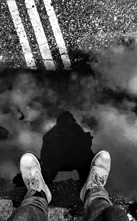 Rain Puddle Phone Wallpaper · rain · 1440×2324