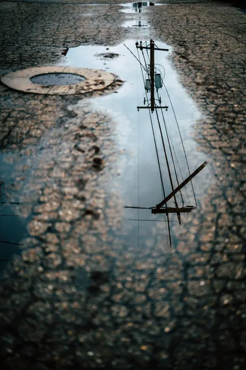 Rain Puddle Phone Wallpaper · rain · 1440×2160