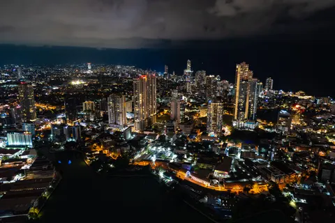 City Skyline at Night 4K Wallpaper · city · 3840×2560