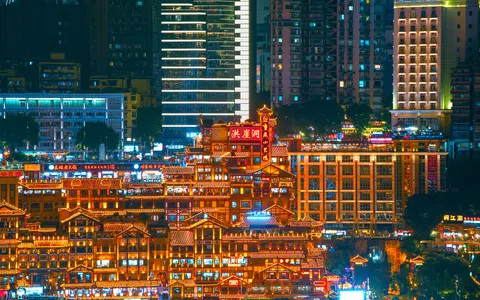 Sfondo Shanghai di notte 4K · city · 3840×2400