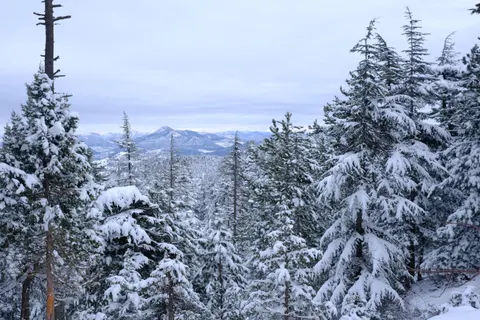 Fondo de pantalla Montañas invernales 4K · winter · 3840×2560