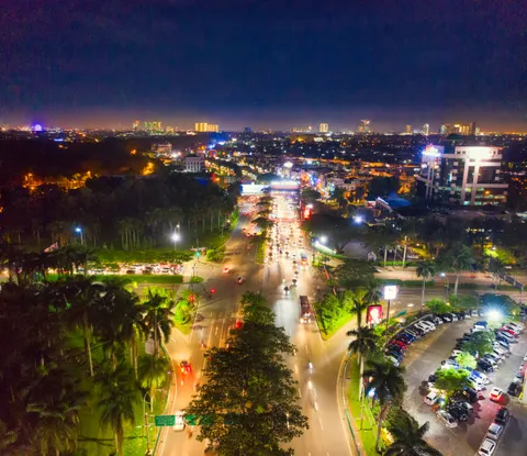 خلفية المدينة من الجو بدقة 4K · city · 3840×3316