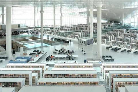 والپیپر کتابخانهٔ بزرگ با کیفیت 4K · architecture · 3840×2560